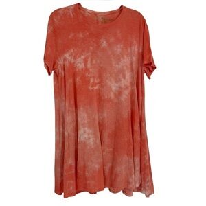 Mellow Mumu /Show Me Your Mumu Orange Tie Dye Short Sleeve T-Shirt Swing Dress S